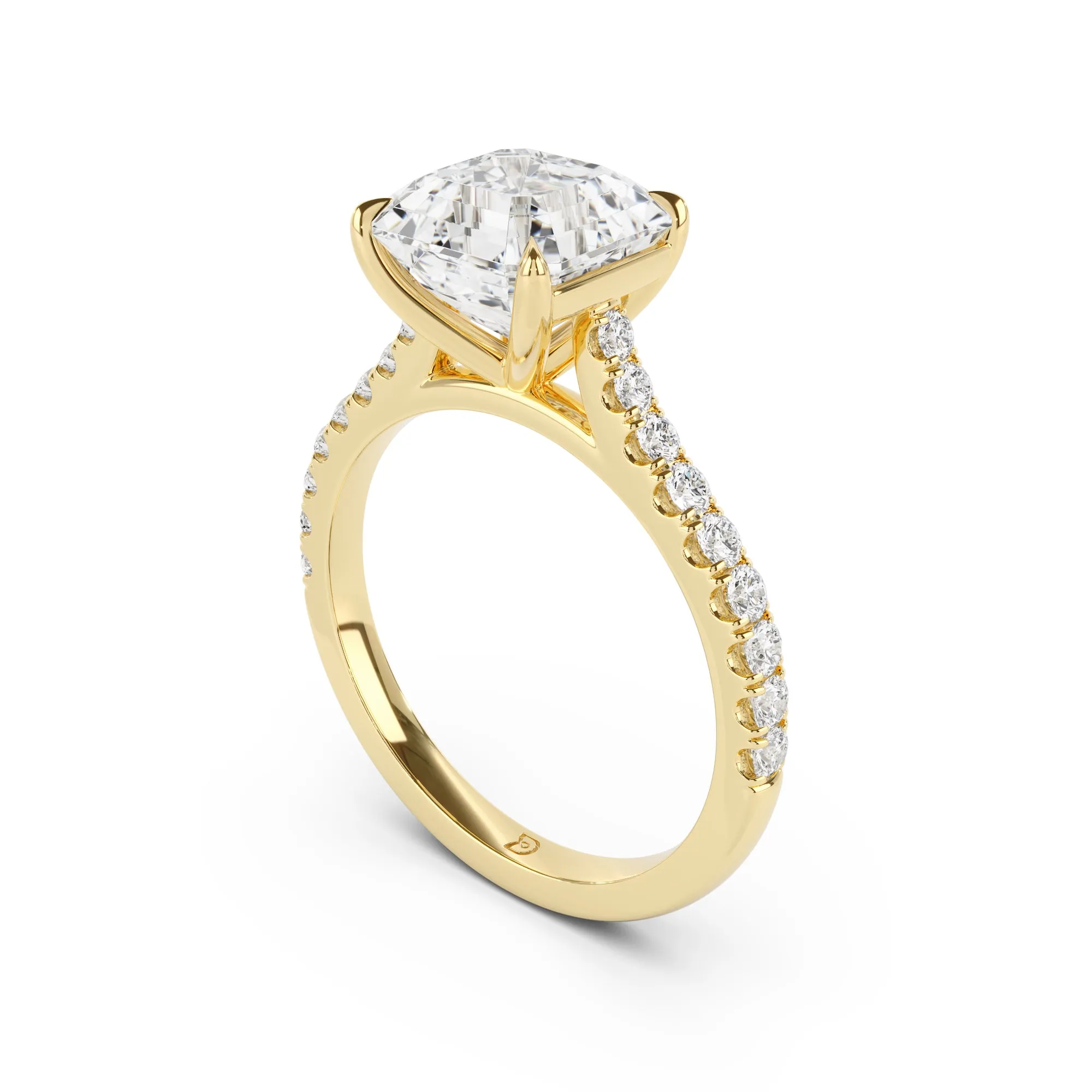 Embrace Engagement Ring with Diamond Band