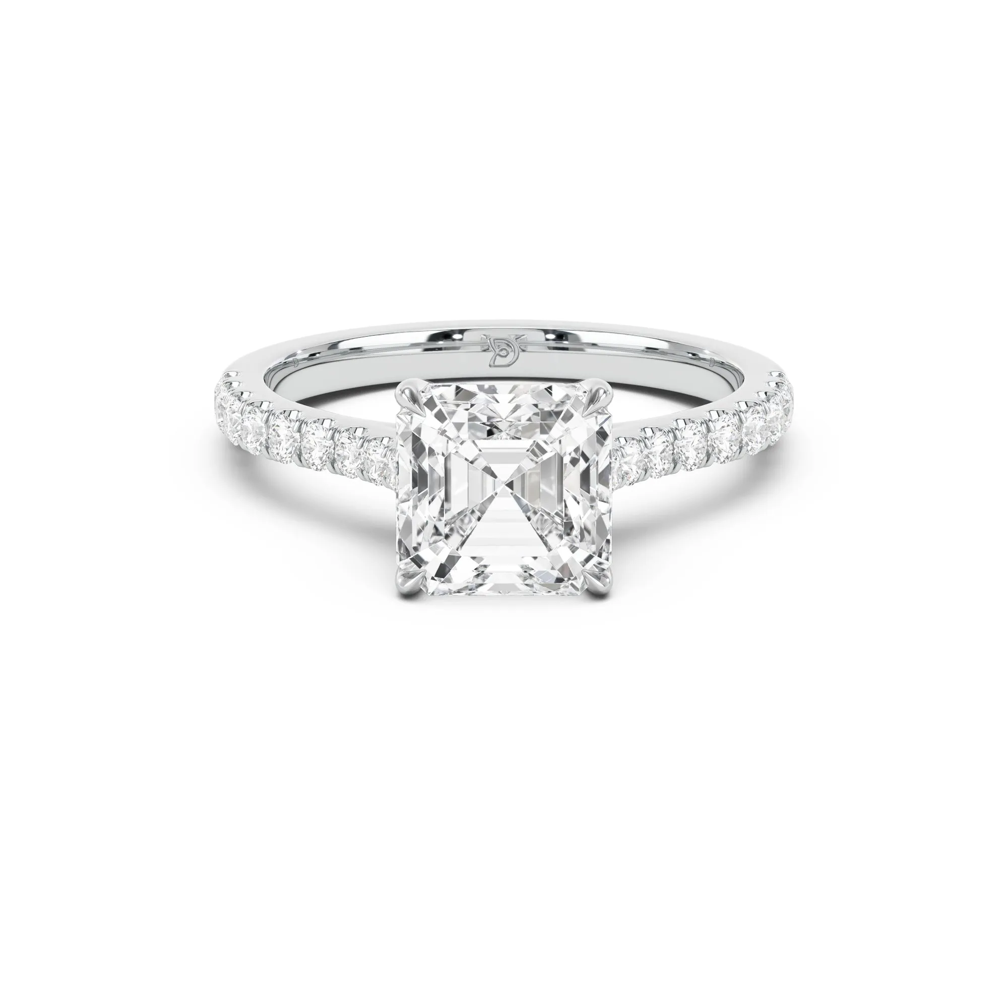 Embrace Engagement Ring with Diamond Band