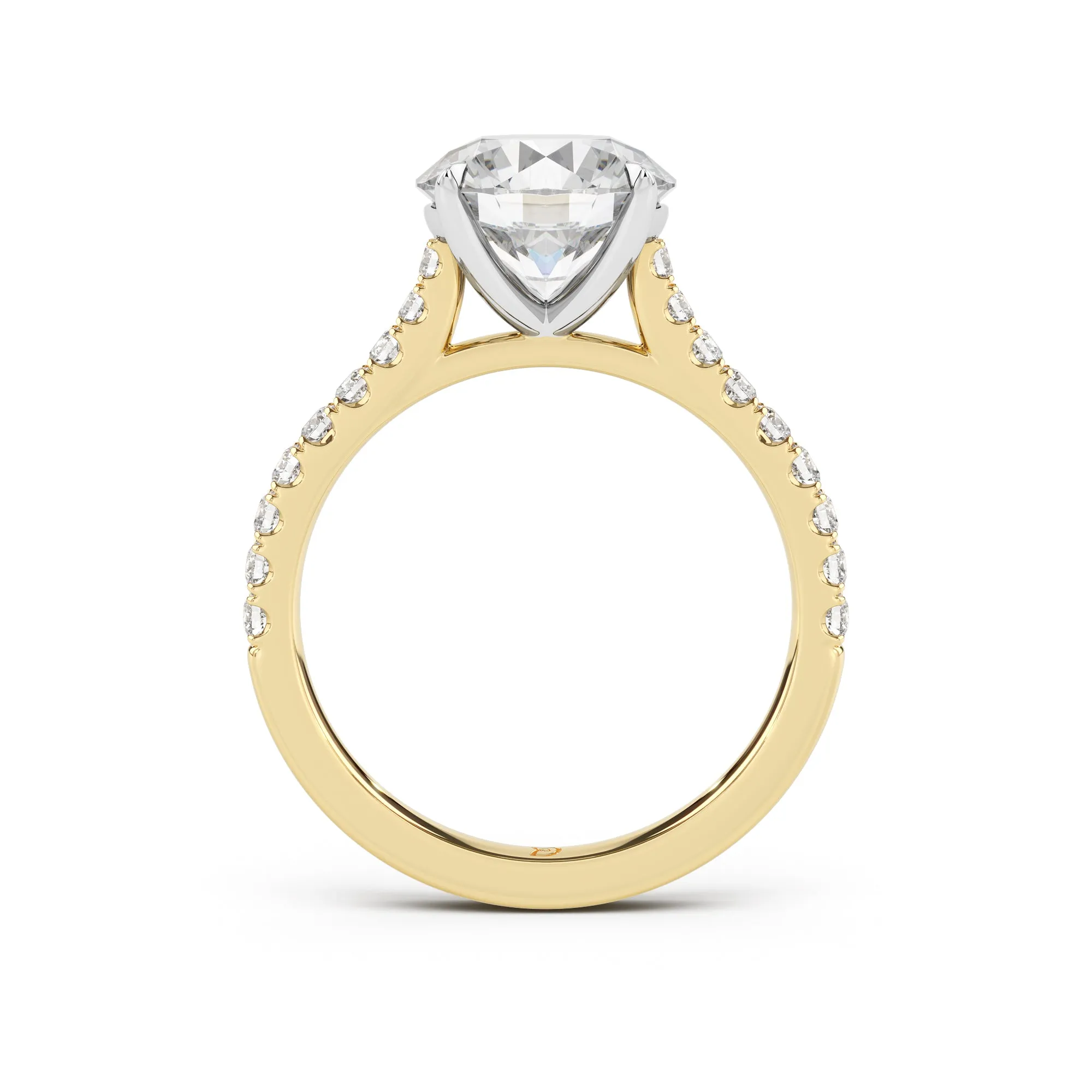 Embrace Engagement Ring with Diamond Band