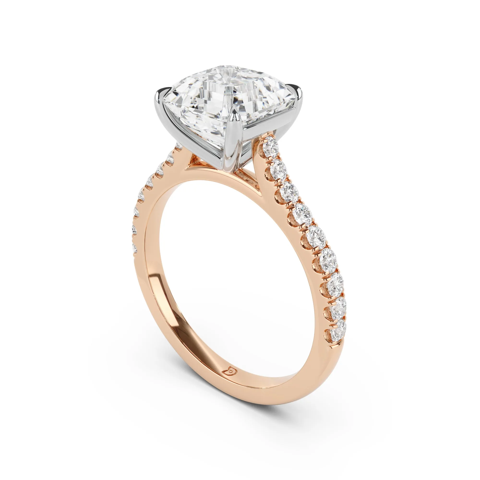 Embrace Engagement Ring with Diamond Band