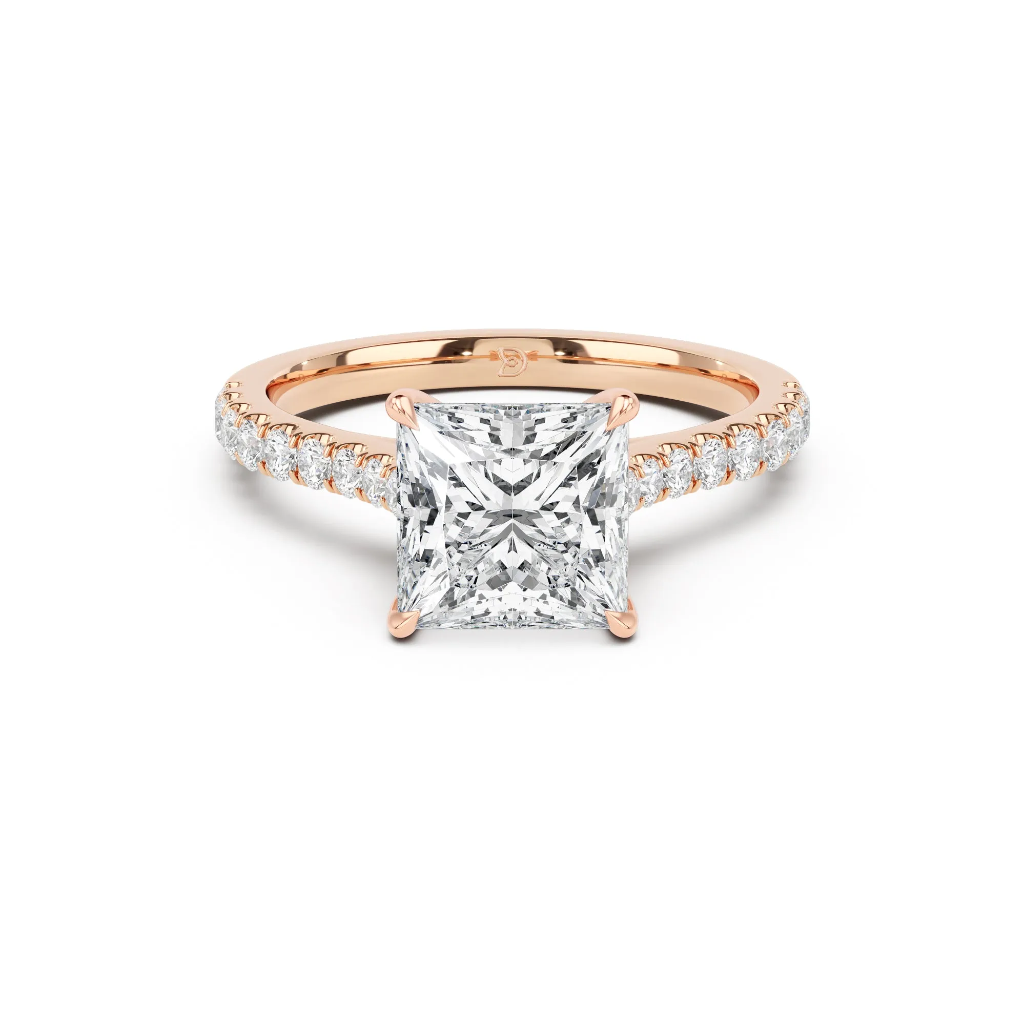 Embrace Engagement Ring with Diamond Band