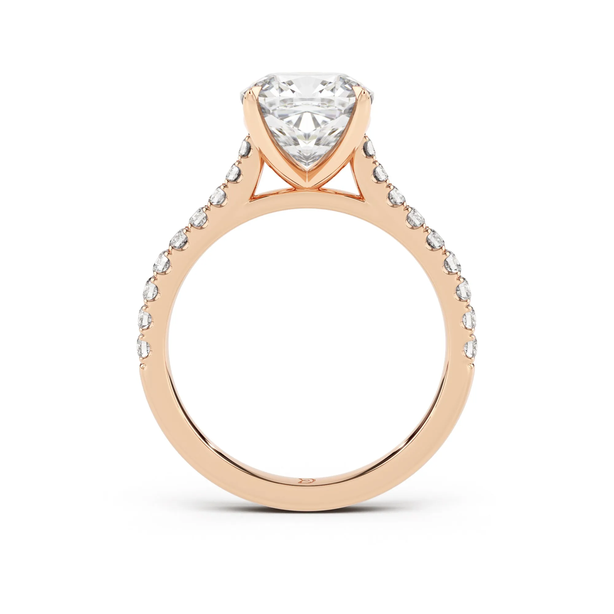 Embrace Engagement Ring with Diamond Band