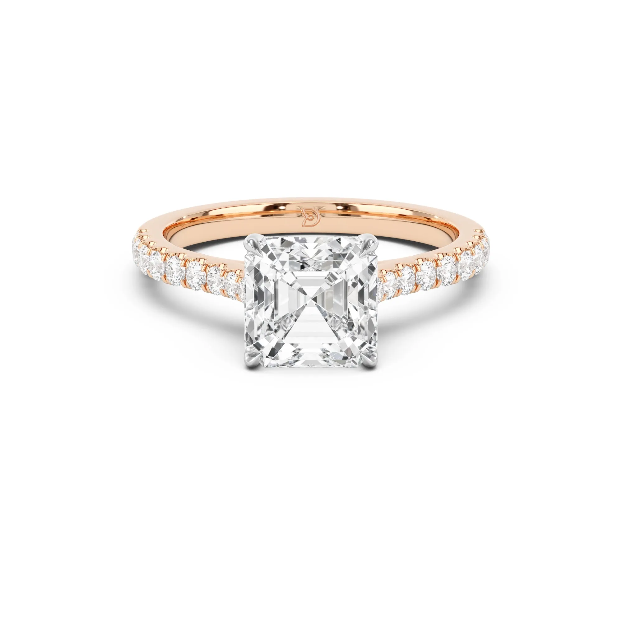 Embrace Engagement Ring with Diamond Band