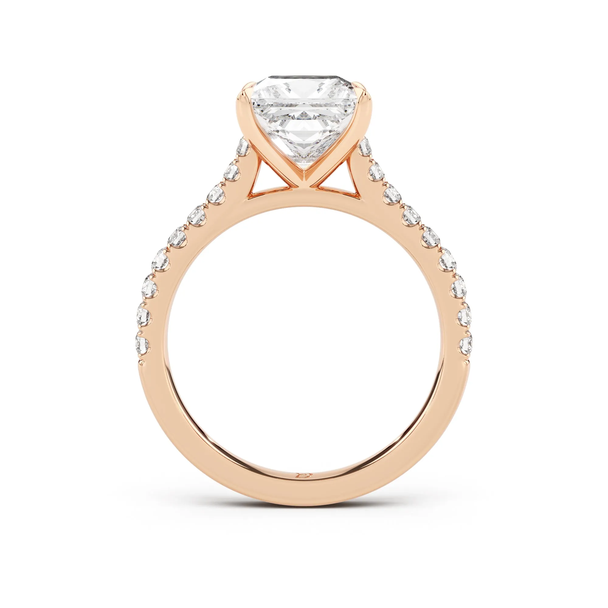 Embrace Engagement Ring with Diamond Band