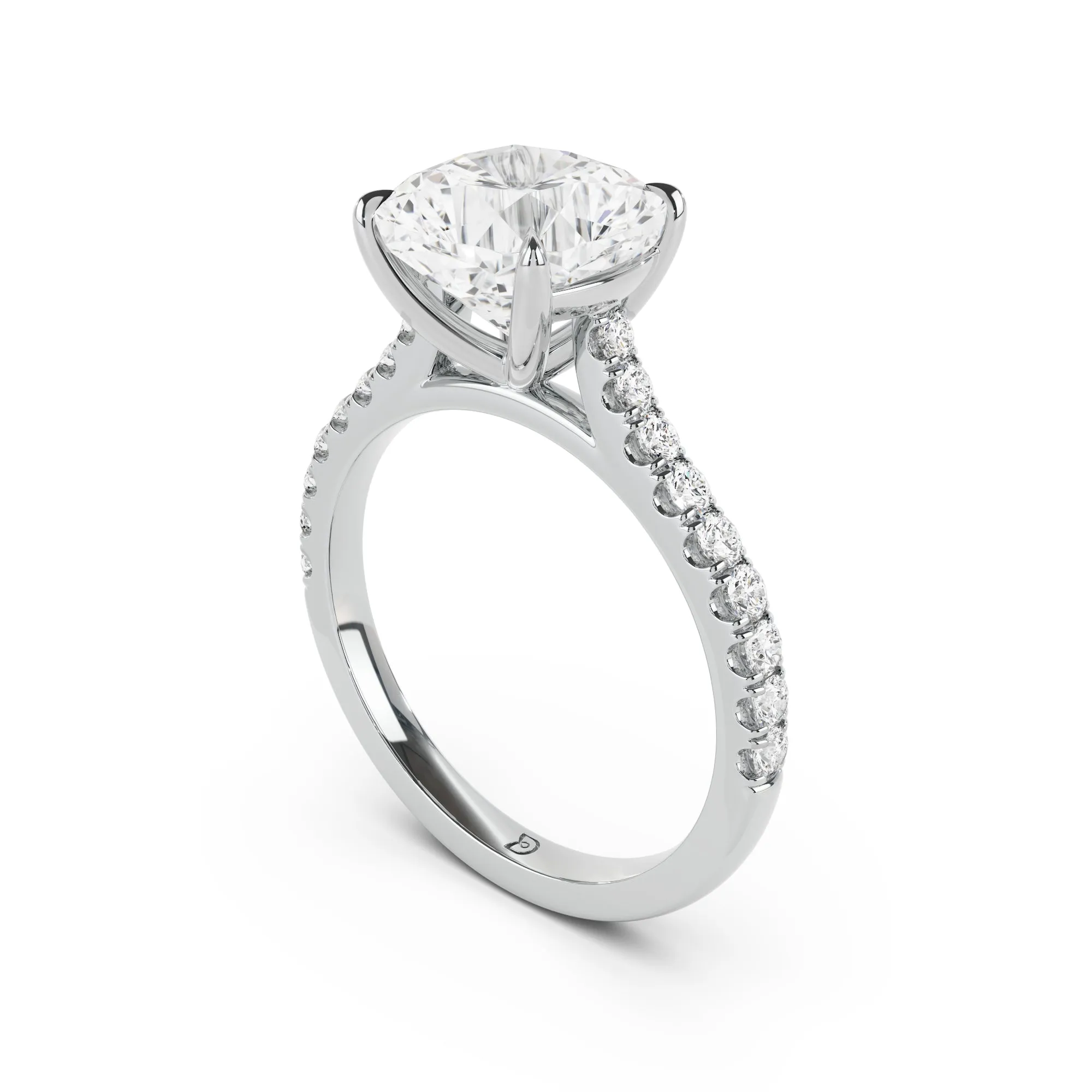 Embrace Engagement Ring with Diamond Band