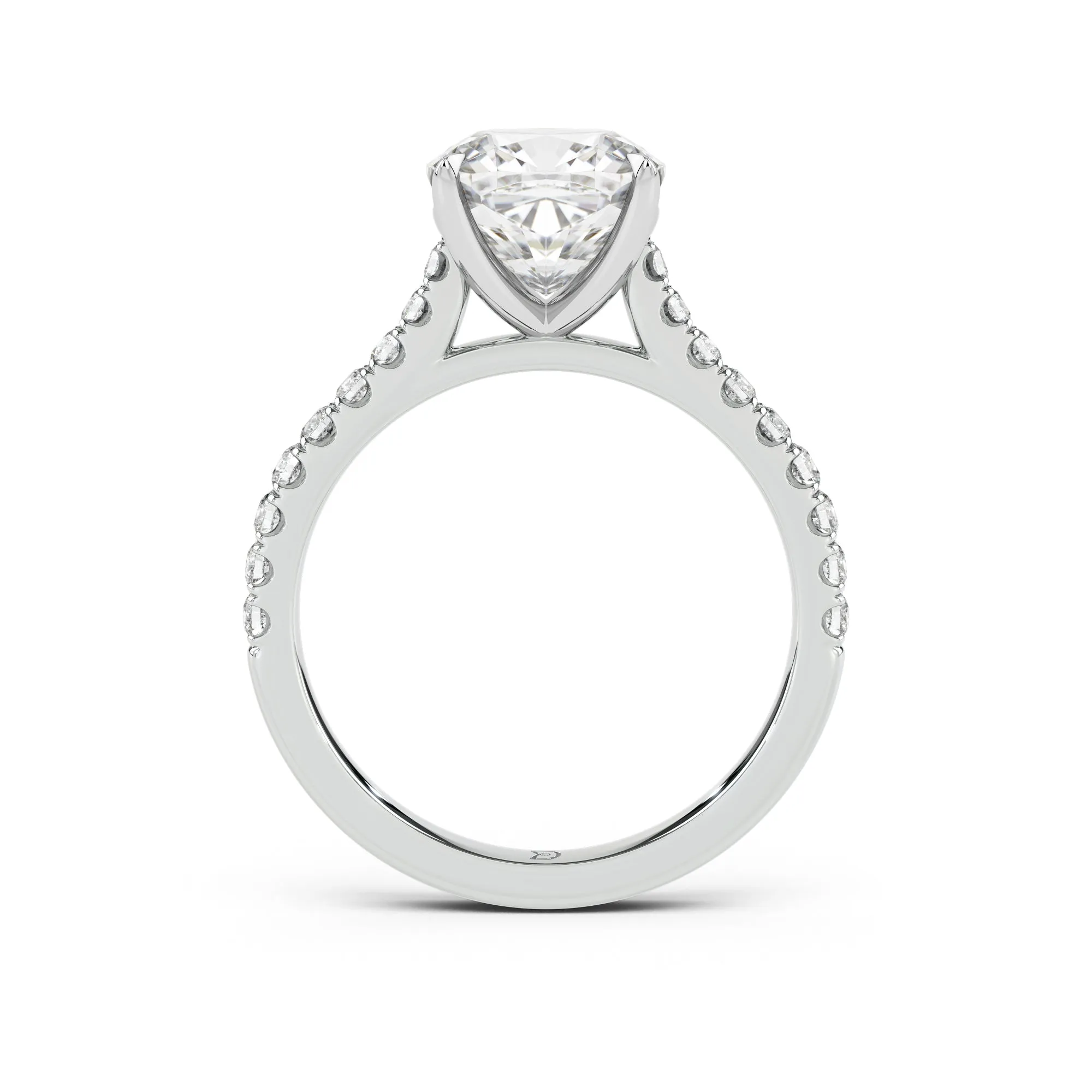 Embrace Engagement Ring with Diamond Band