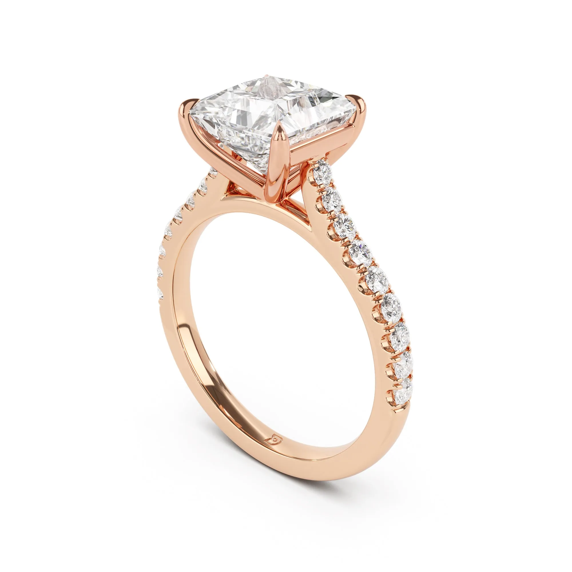 Embrace Engagement Ring with Diamond Band