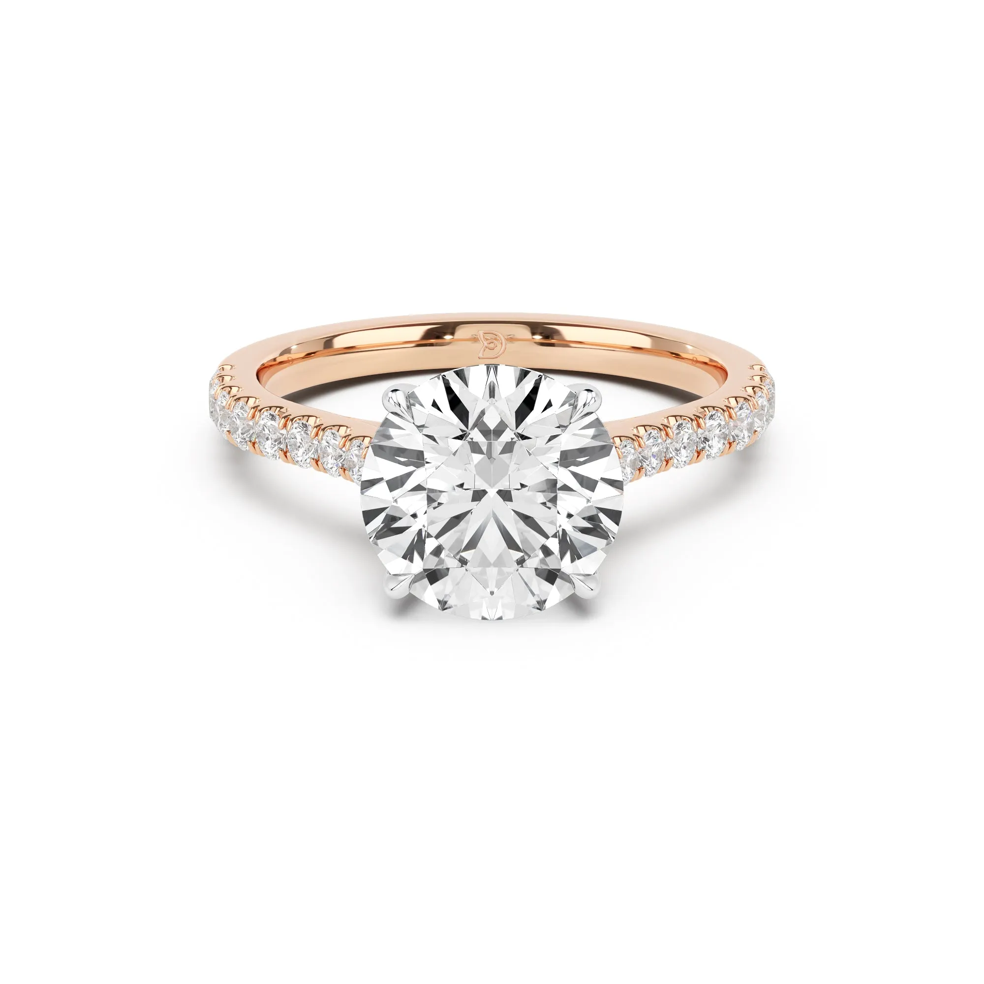 Embrace Engagement Ring with Diamond Band
