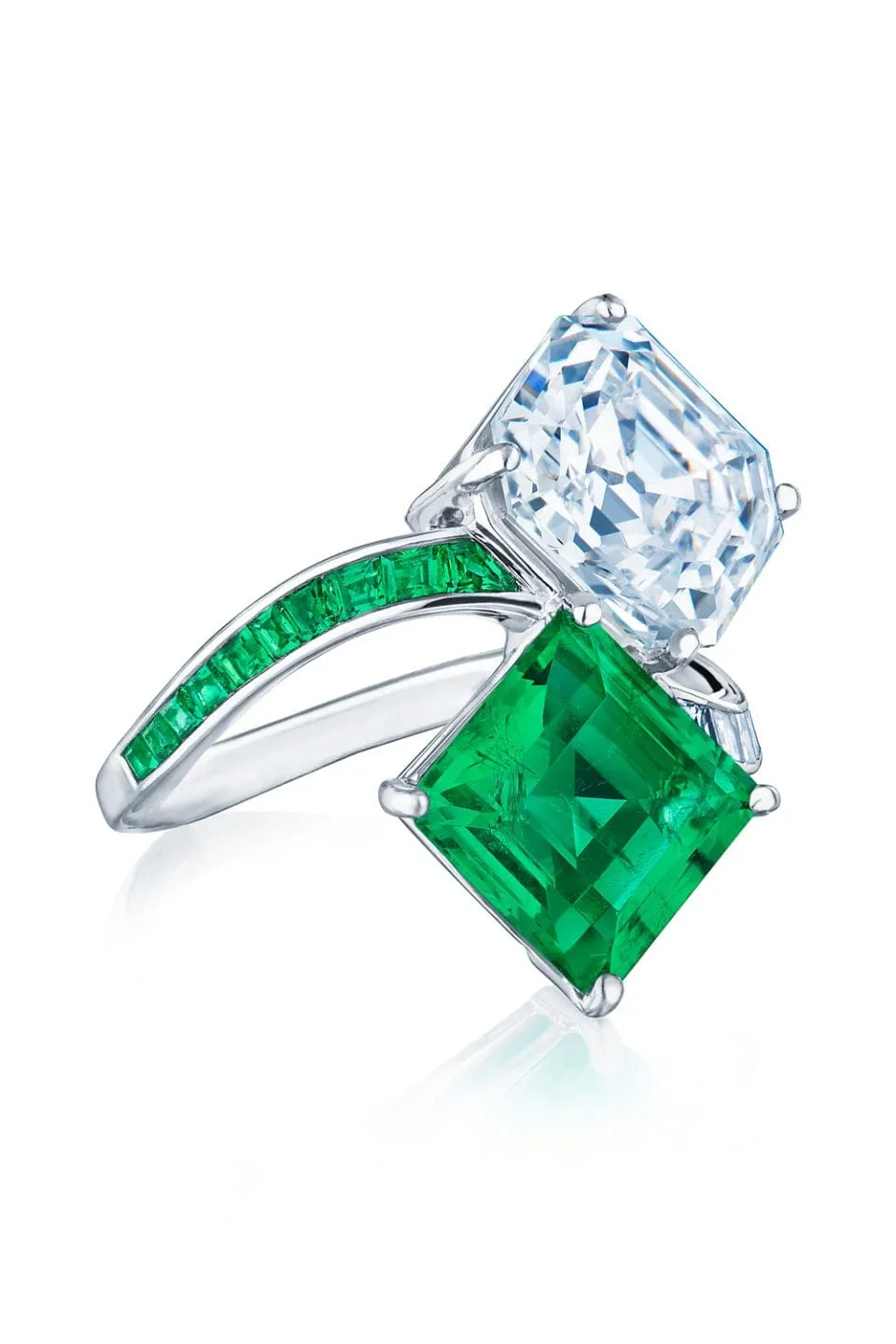 Emerald Toi Et Moi Ring