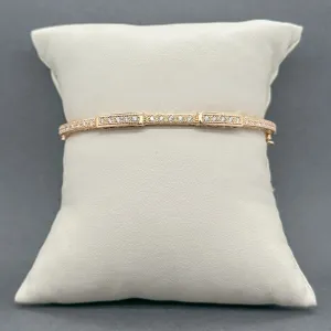 Estate Charriol 18K R Gold 0.33ctw I/SI1 Diamond Bangle Bracelet
