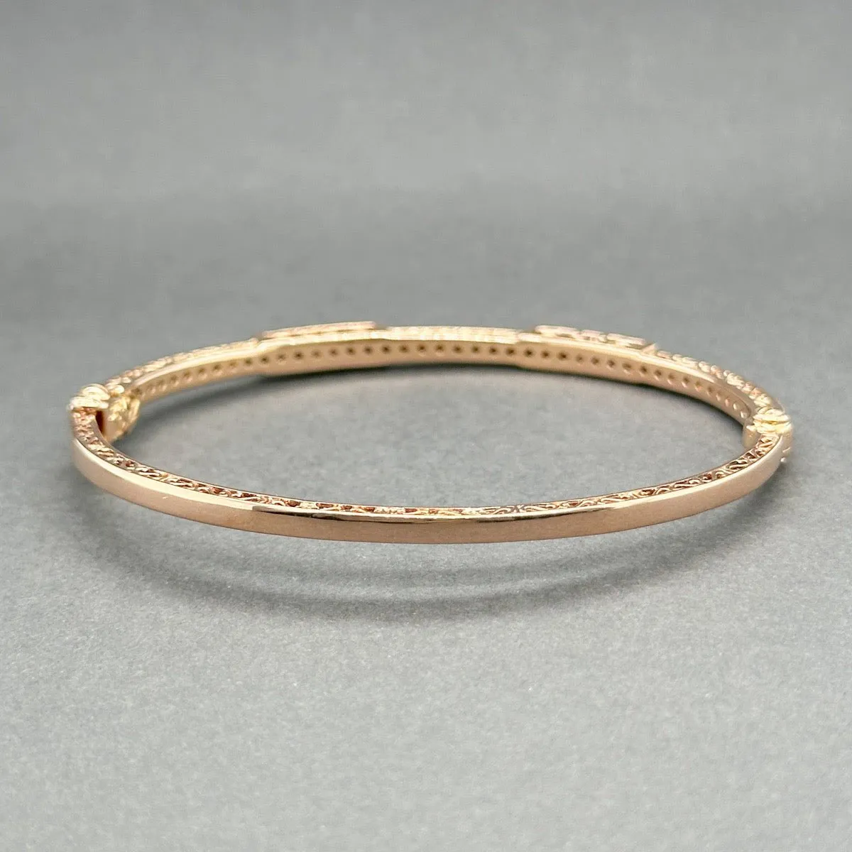 Estate Charriol 18K R Gold 0.33ctw I/SI1 Diamond Bangle Bracelet