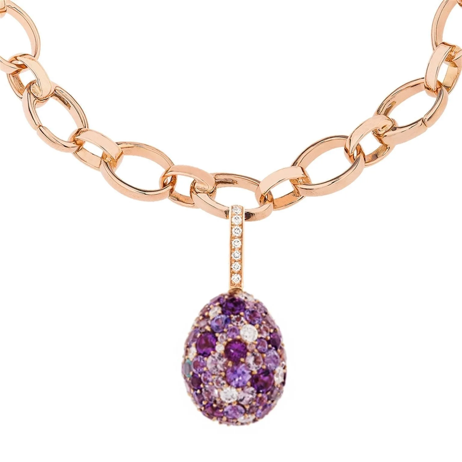 Faberge Emotion 18ct Yellow Gold Purple Charm
