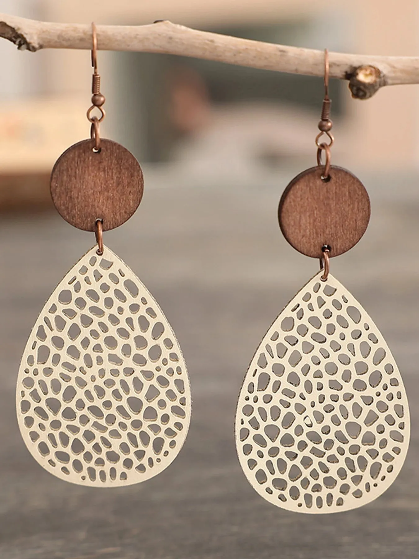 Faux Leather Bohemian Drop Earrings | Vintage Style | Women's Holiday Gift