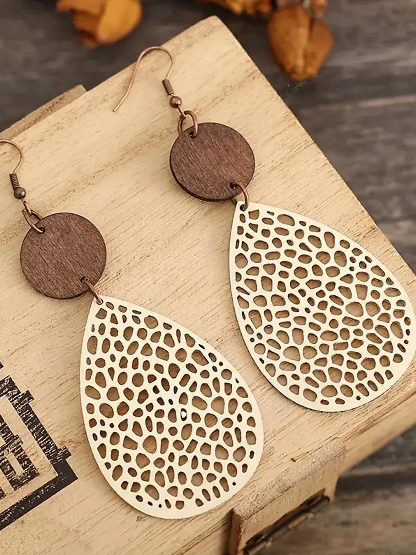 Faux Leather Bohemian Drop Earrings | Vintage Style | Women's Holiday Gift