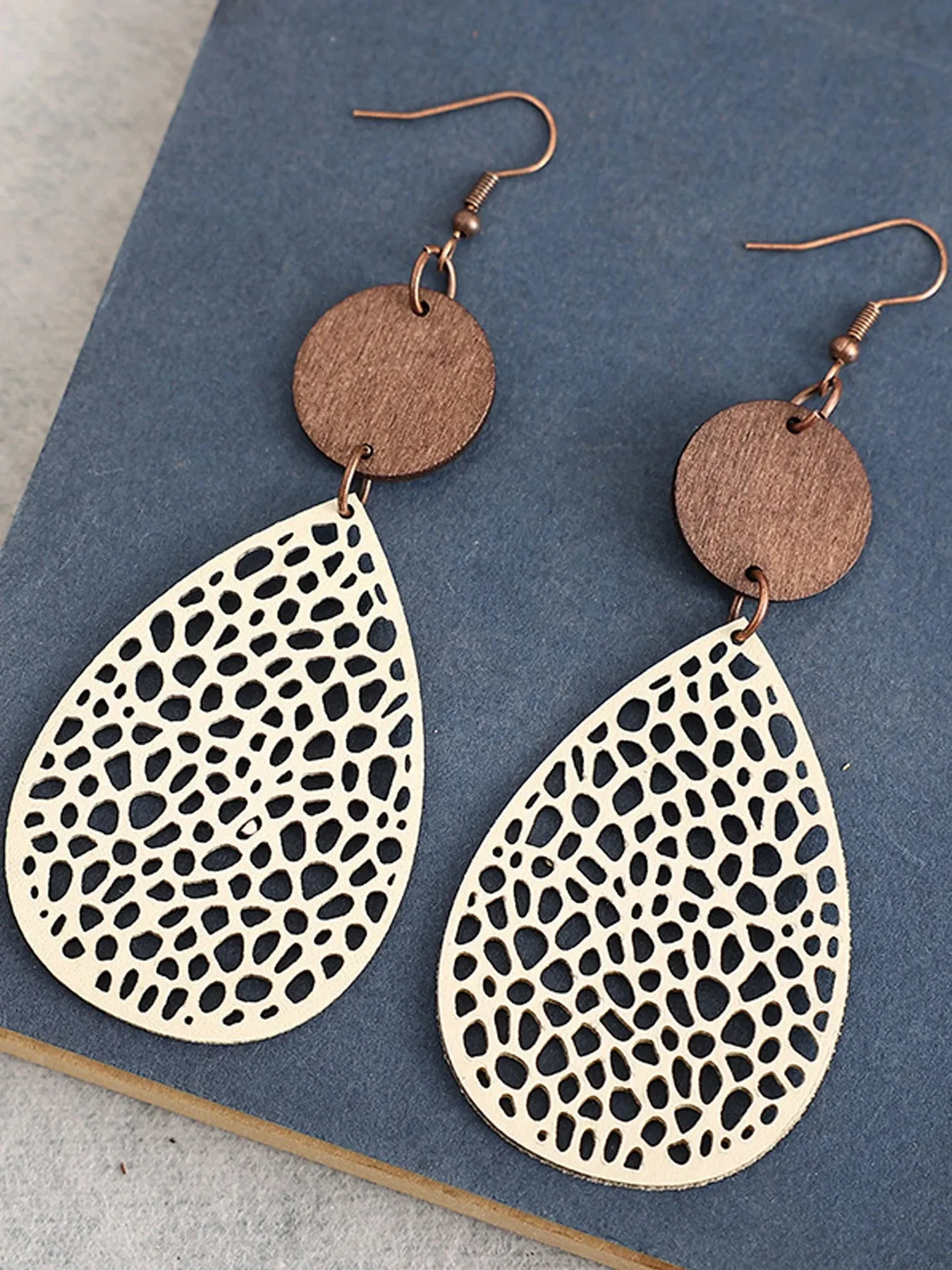 Faux Leather Bohemian Drop Earrings | Vintage Style | Women's Holiday Gift