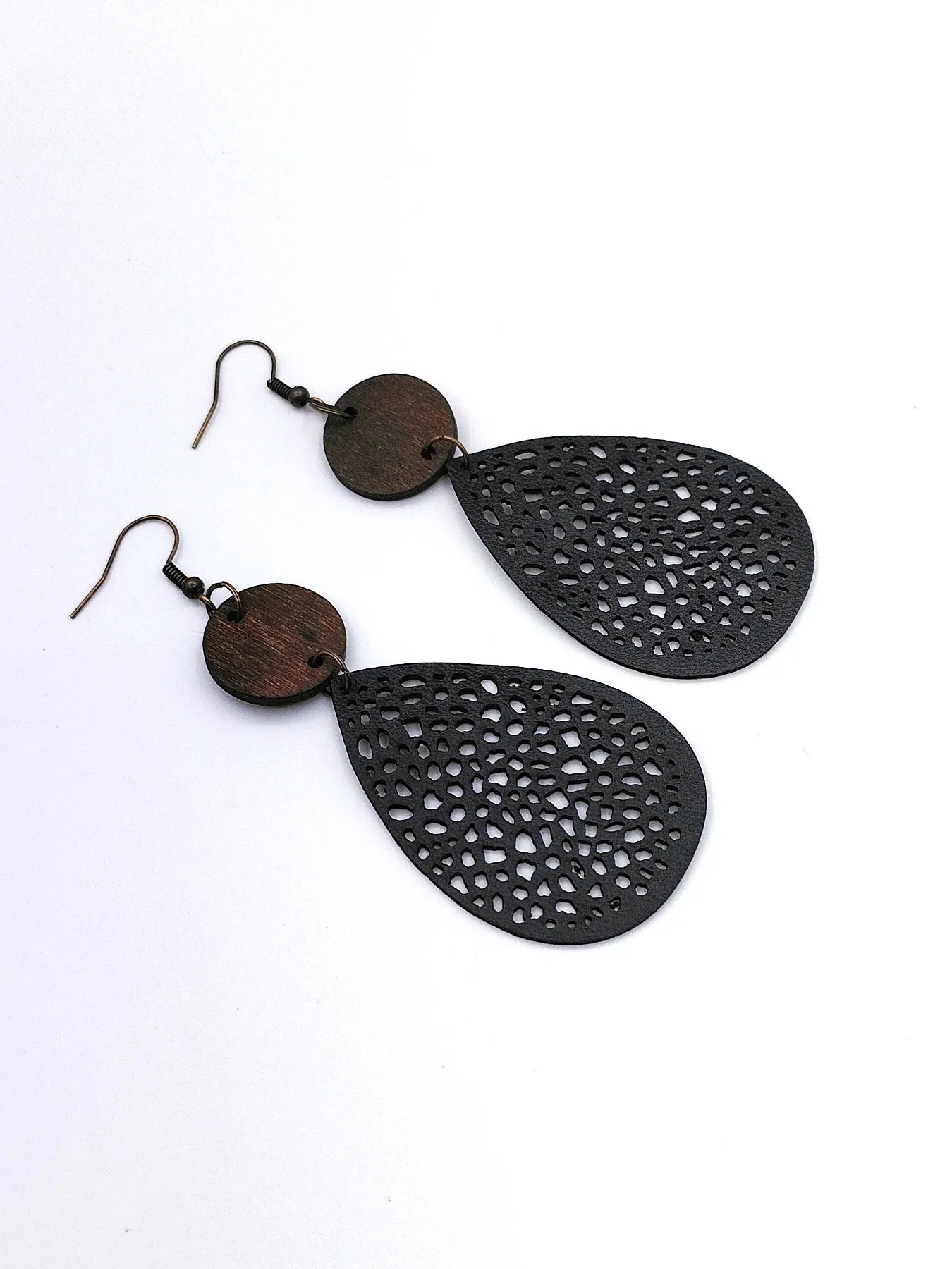 Faux Leather Bohemian Drop Earrings | Vintage Style | Women's Holiday Gift