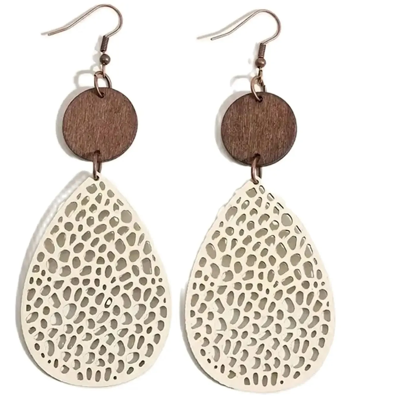Faux Leather Bohemian Drop Earrings | Vintage Style | Women's Holiday Gift