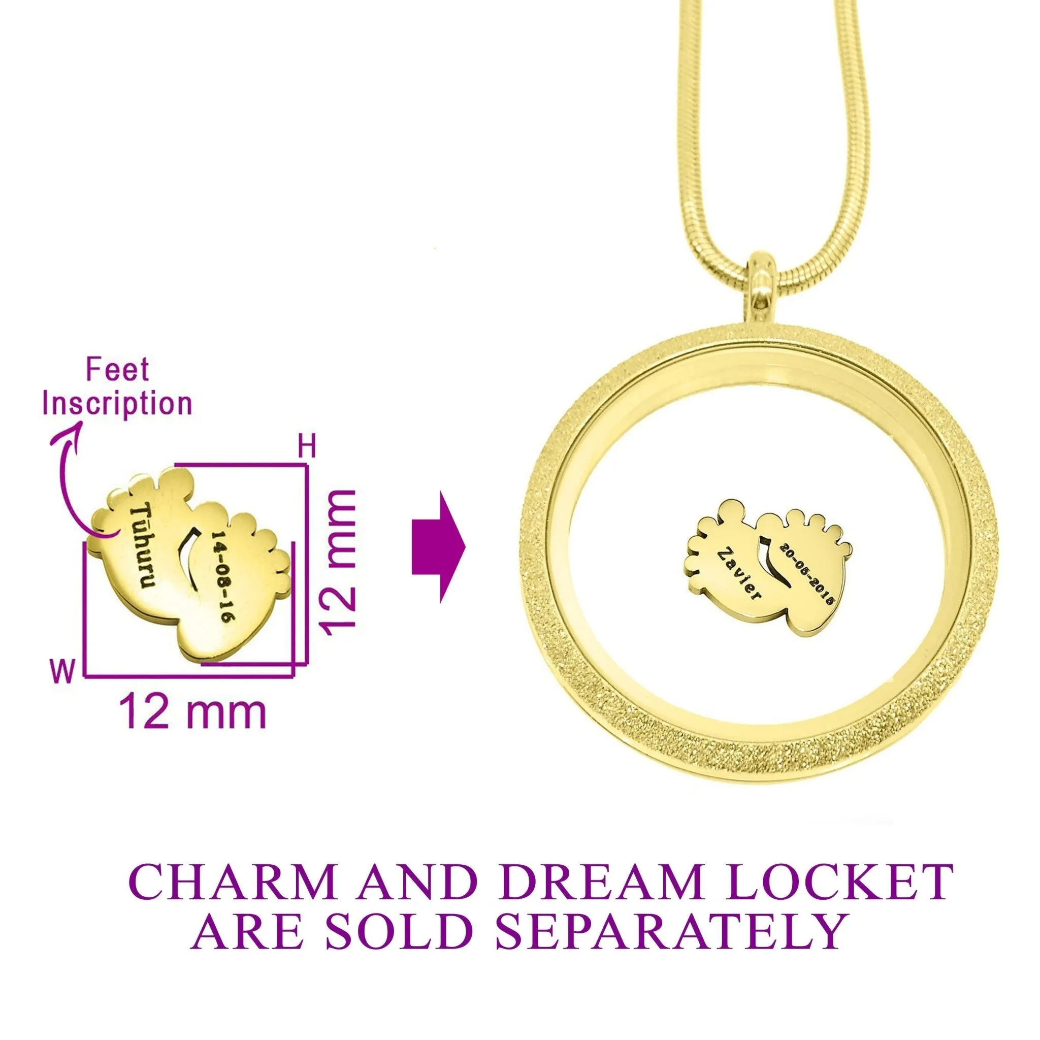 Feet Charm for Dream Locket