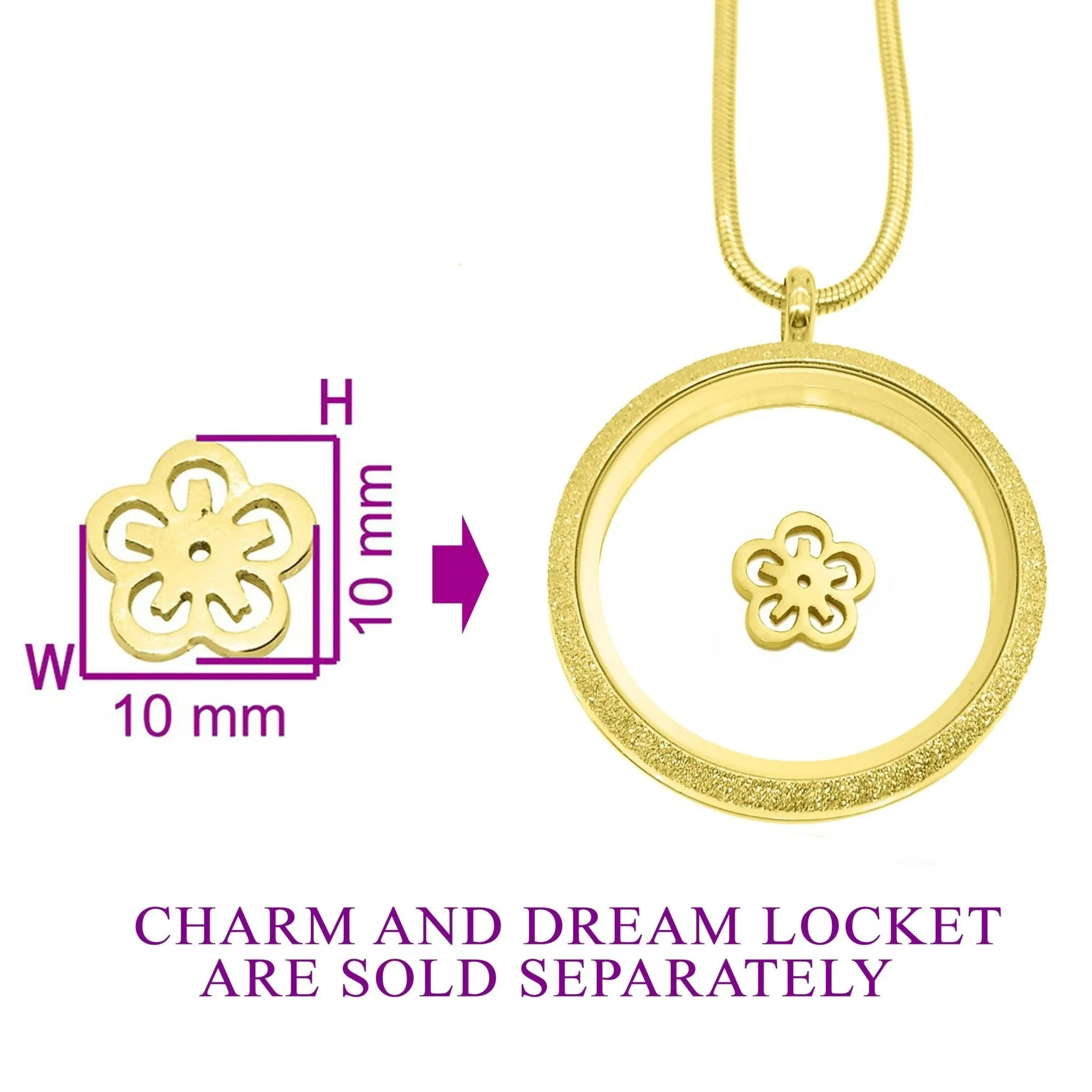 Flower Charm For Dream Locket