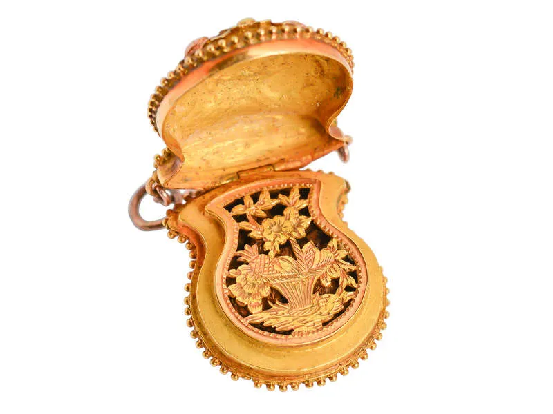 Georgian Pocketbook Vinaigrette Locket Pendant