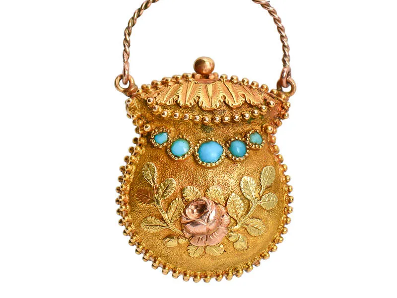 Georgian Pocketbook Vinaigrette Locket Pendant