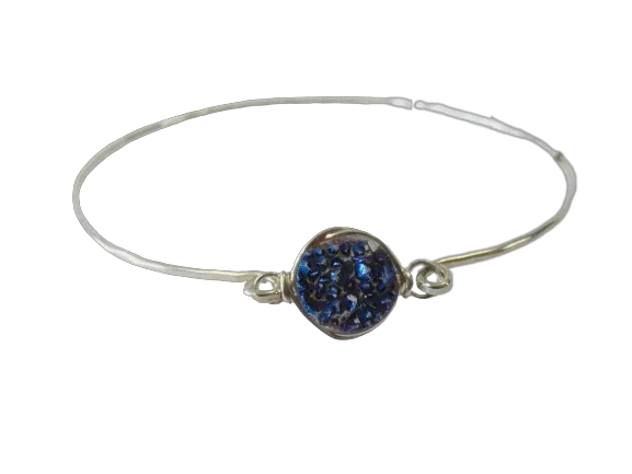 Glimmer Silver Bangles by Lotus