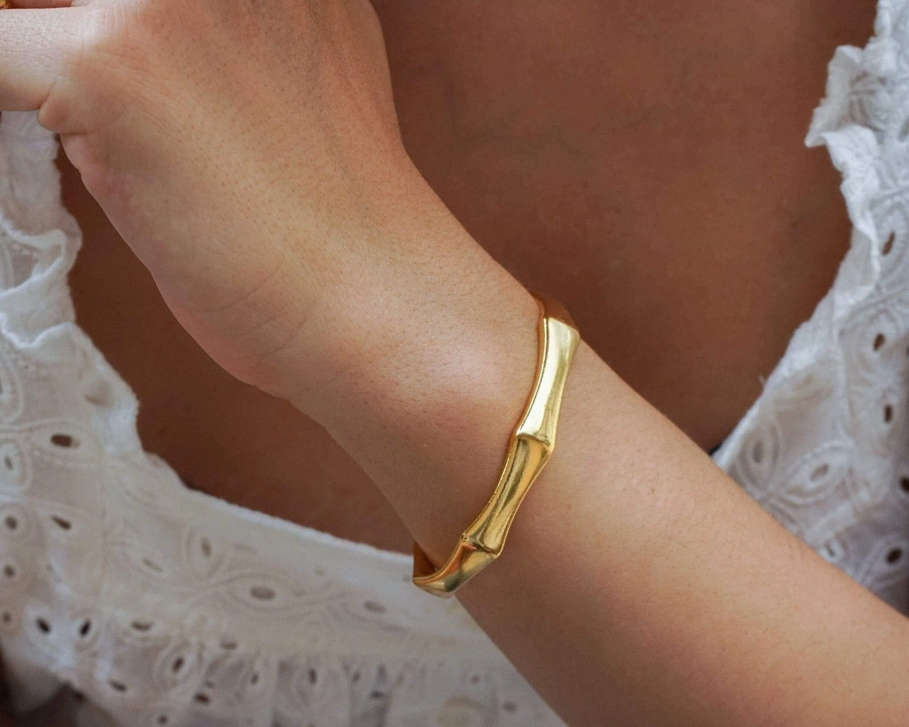 Gold Bold Angular-Shaped Cuff
