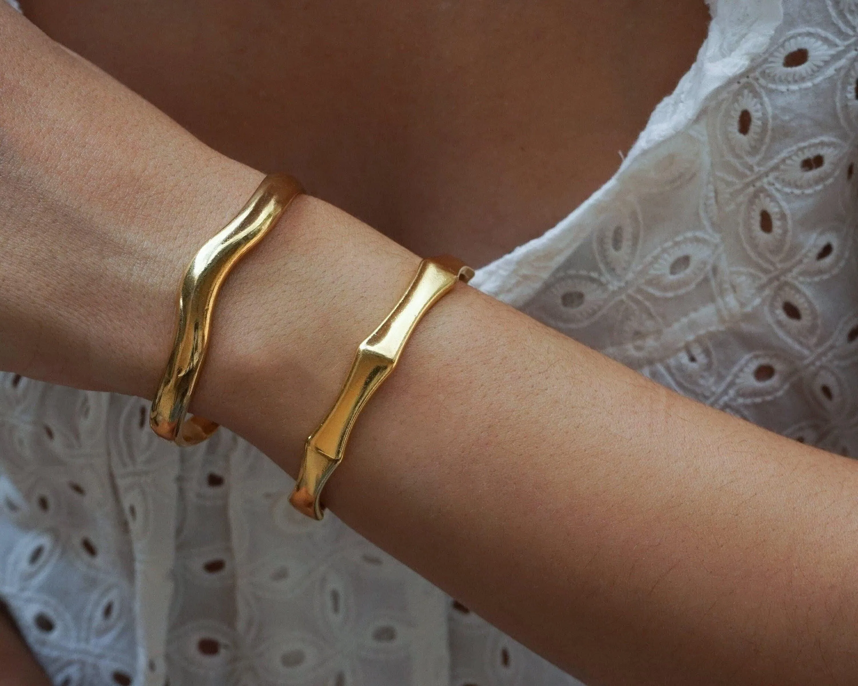 Gold Bold Angular-Shaped Cuff