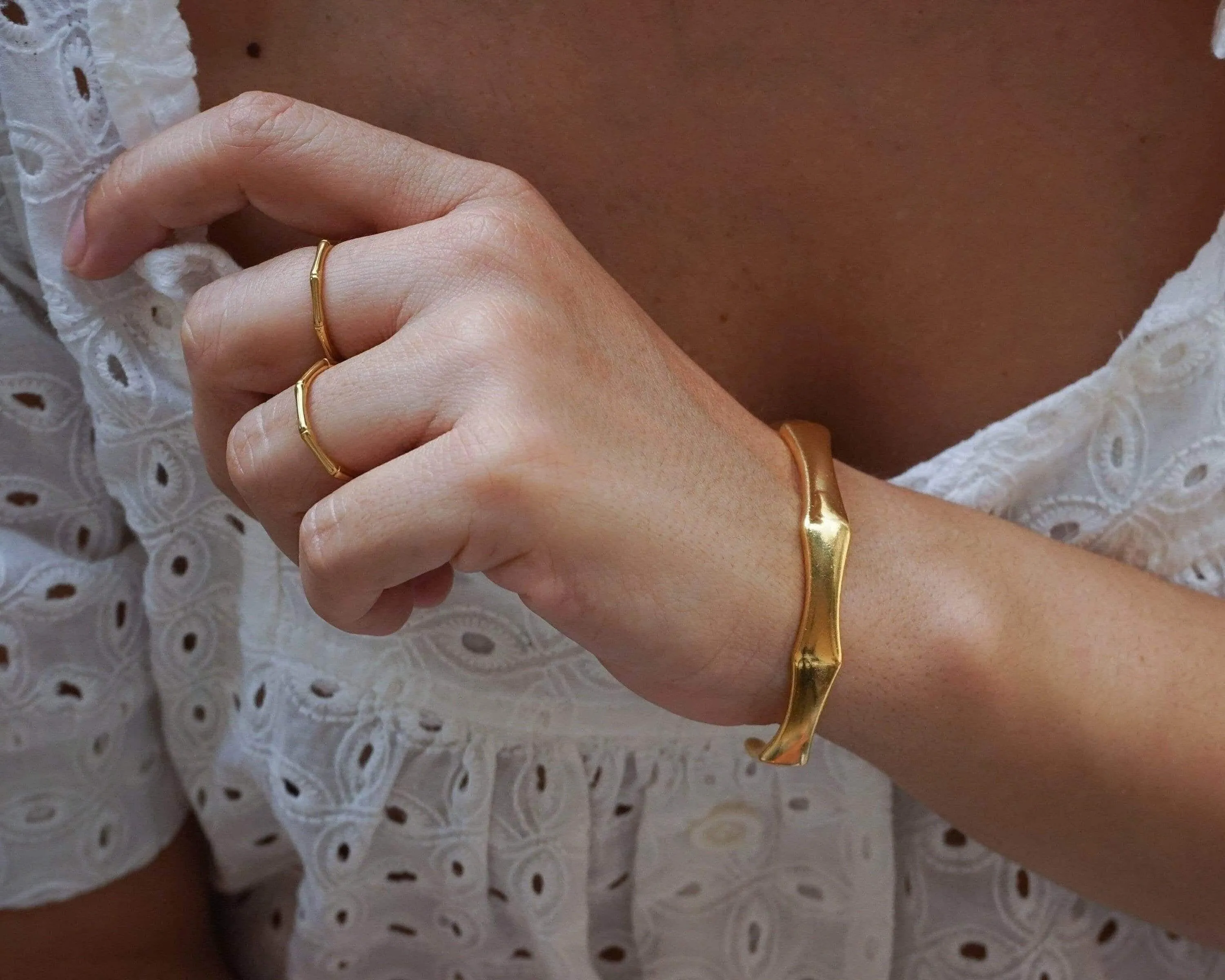 Gold Bold Angular-Shaped Cuff