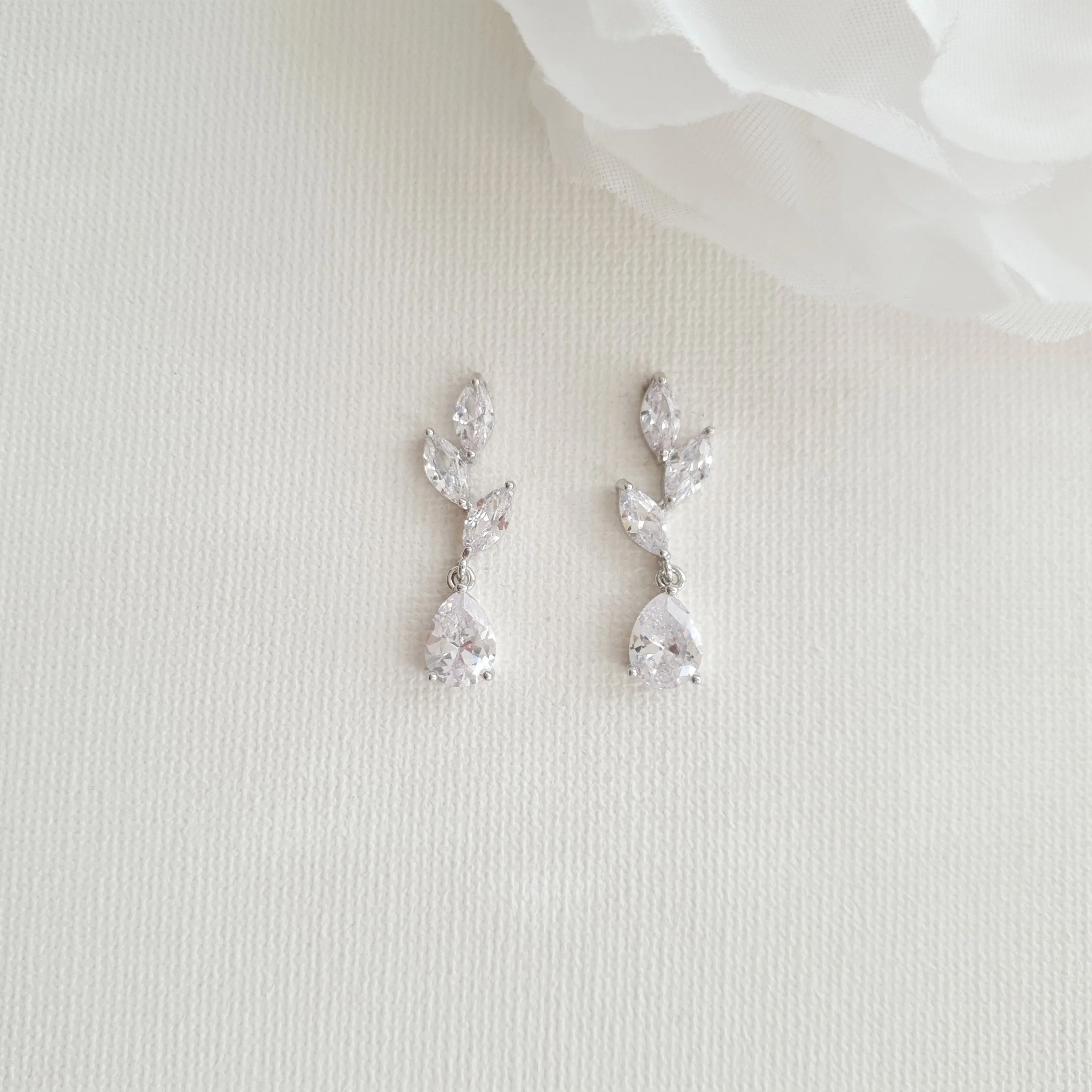 Gold Leaf Drop Earrings-Taylor