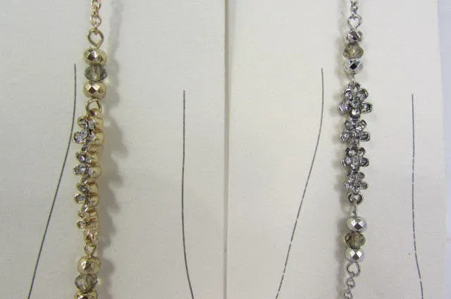 Gold Silver Thin Chains Toe Ring Anklet Mini Flowers Foot Chain Elastic Band