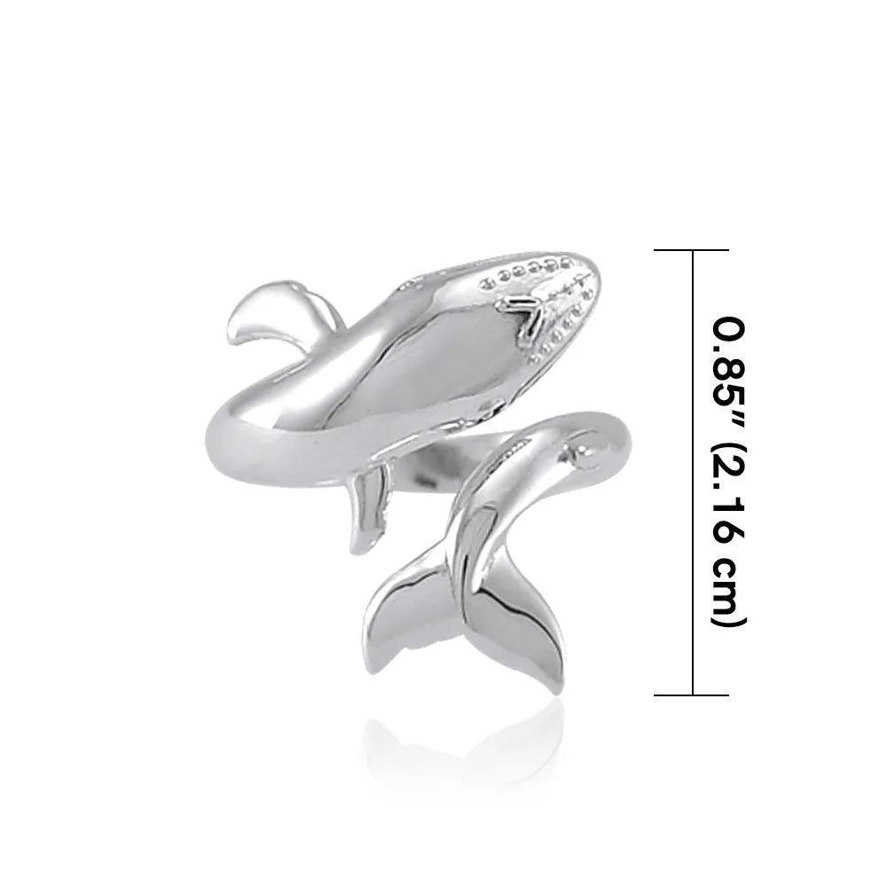 Graceful Mike Whale Silver Ring TRI1767