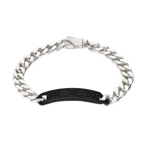 Gucci Tag Sterling Silver Chain Bracelet