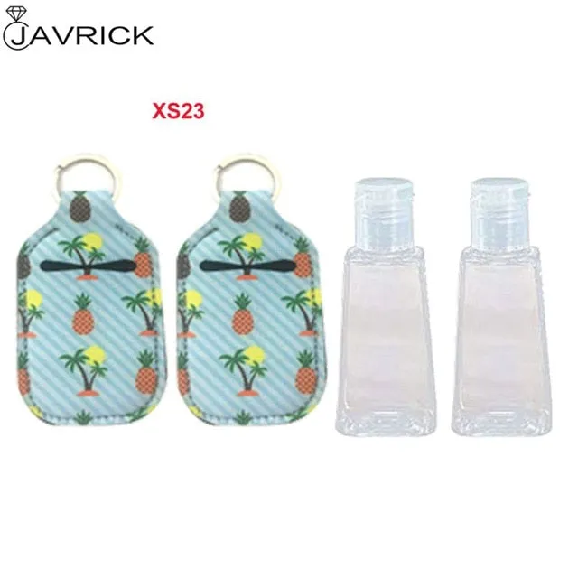 Hand Sanitizer Keychain Holder Travel Bottle Refillable Containers 30ml Flip Cap Reusable Bottles with Keychain Carrier