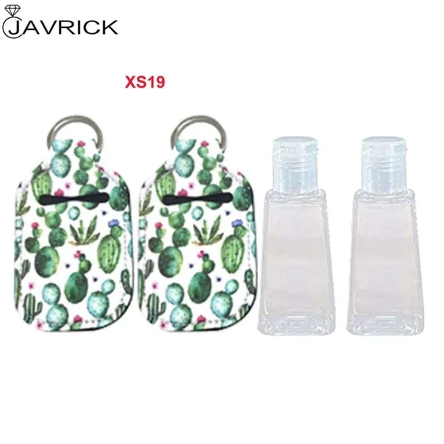 Hand Sanitizer Keychain Holder Travel Bottle Refillable Containers 30ml Flip Cap Reusable Bottles with Keychain Carrier