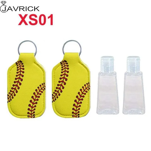 Hand Sanitizer Keychain Holder Travel Bottle Refillable Containers 30ml Flip Cap Reusable Bottles with Keychain Carrier