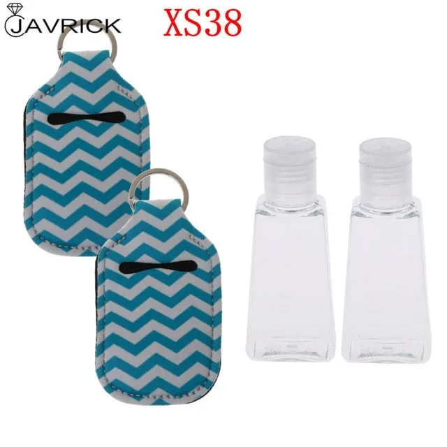 Hand Sanitizer Keychain Holder Travel Bottle Refillable Containers 30ml Flip Cap Reusable Bottles with Keychain Carrier