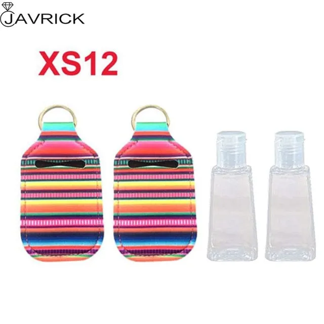 Hand Sanitizer Keychain Holder Travel Bottle Refillable Containers 30ml Flip Cap Reusable Bottles with Keychain Carrier