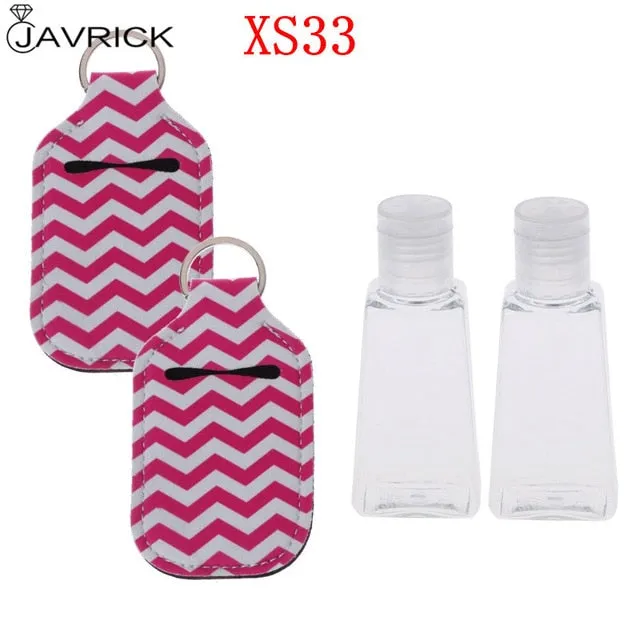 Hand Sanitizer Keychain Holder Travel Bottle Refillable Containers 30ml Flip Cap Reusable Bottles with Keychain Carrier