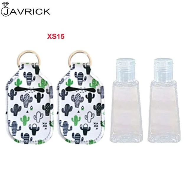 Hand Sanitizer Keychain Holder Travel Bottle Refillable Containers 30ml Flip Cap Reusable Bottles with Keychain Carrier