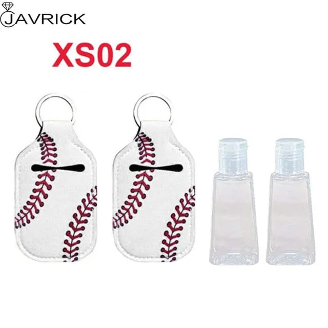 Hand Sanitizer Keychain Holder Travel Bottle Refillable Containers 30ml Flip Cap Reusable Bottles with Keychain Carrier