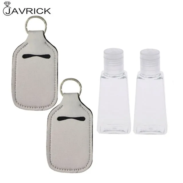 Hand Sanitizer Keychain Holder Travel Bottle Refillable Containers 30ml Flip Cap Reusable Bottles with Keychain Carrier
