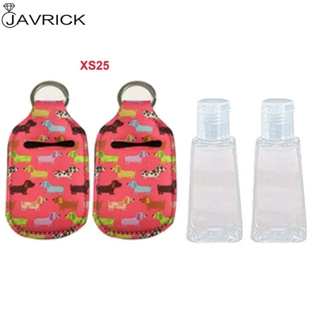 Hand Sanitizer Keychain Holder Travel Bottle Refillable Containers 30ml Flip Cap Reusable Bottles with Keychain Carrier