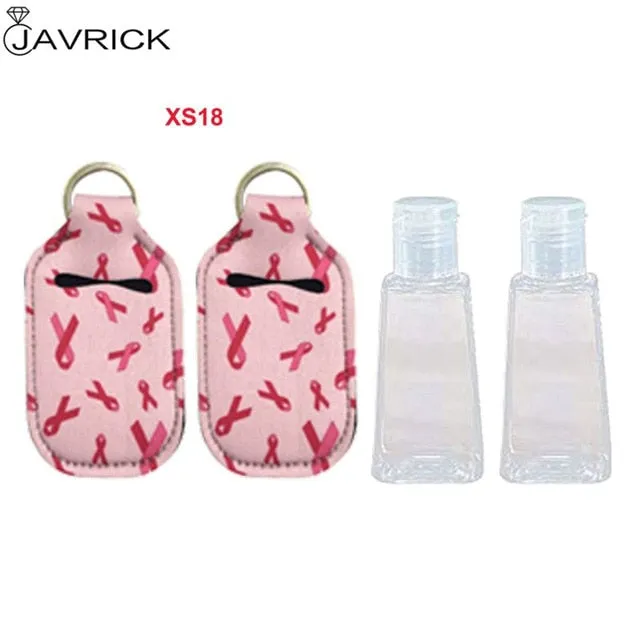 Hand Sanitizer Keychain Holder Travel Bottle Refillable Containers 30ml Flip Cap Reusable Bottles with Keychain Carrier