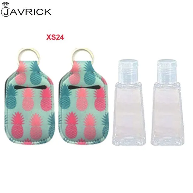 Hand Sanitizer Keychain Holder Travel Bottle Refillable Containers 30ml Flip Cap Reusable Bottles with Keychain Carrier
