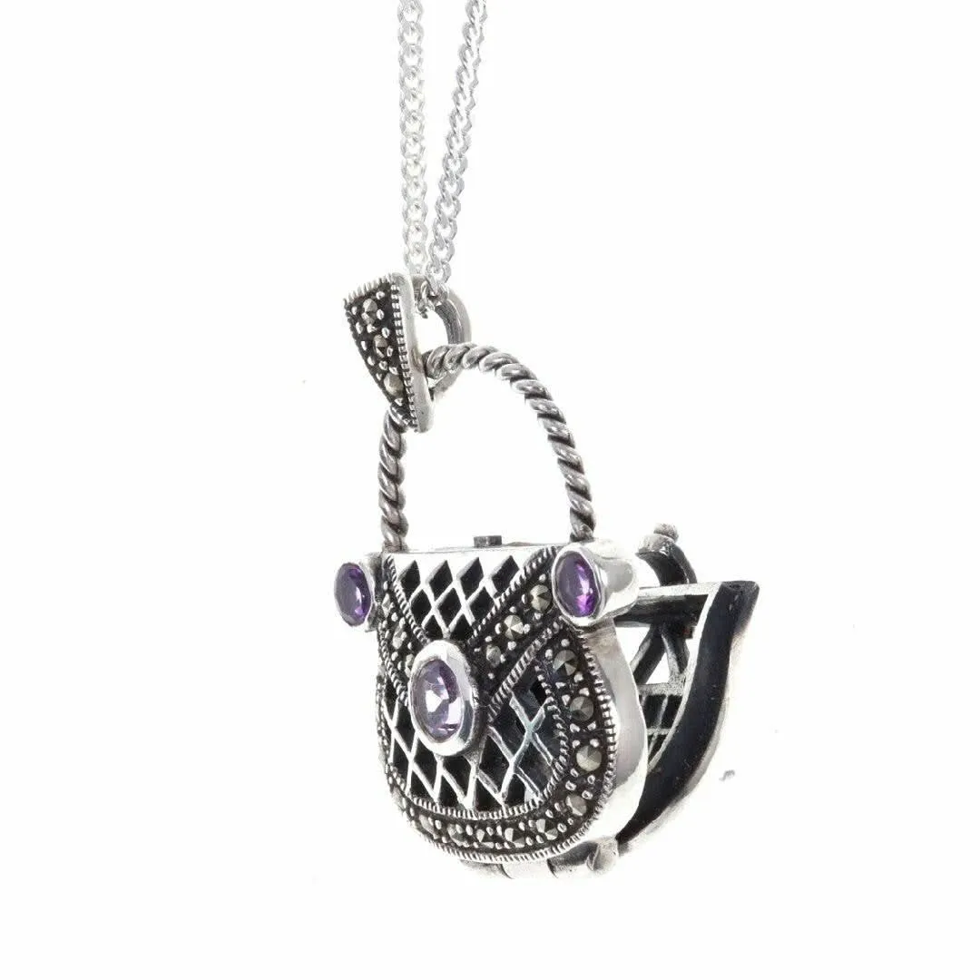 Handbag Locket | Amethyst