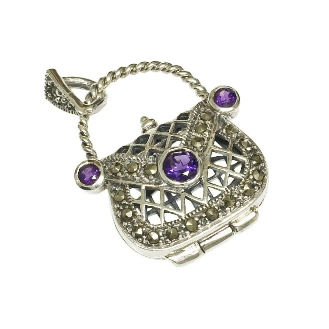 Handbag Locket | Amethyst