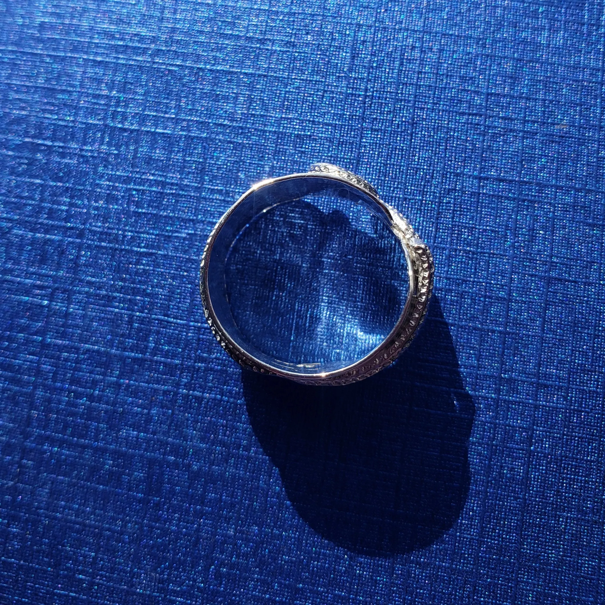 Handmade Dainty Boho Swirl Ring – Diamond-Cut Sterling Silver S-Swirl Design