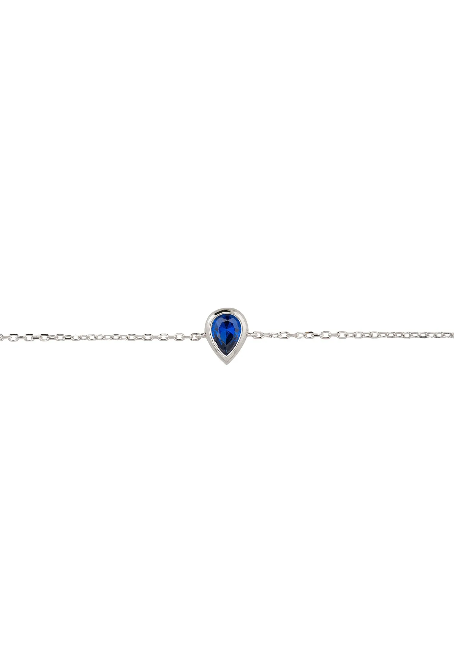 Harriett Mini Teardrop Sapphire Bracelet Silver