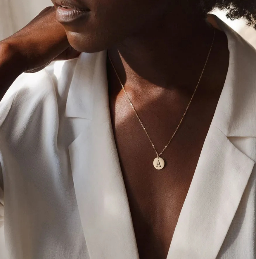 Initial Disc Necklace